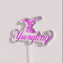 Load image into Gallery viewer, Retro Pink Neon Sign with Bright RGB Yuengling Beer Logo