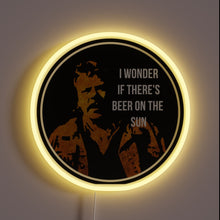 Load image into Gallery viewer, Quirky humor meets retro style in this neon beer quote.