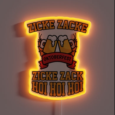 Traditional German-themed RGB illuminated neon sign for Oktoberfest celebrations anywhere.