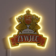 Load image into Gallery viewer, Traditional Polish brewery&#39;s iconic logo in vibrant RGB neon style