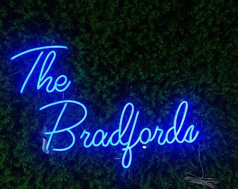 The Bradfords custom neon sign