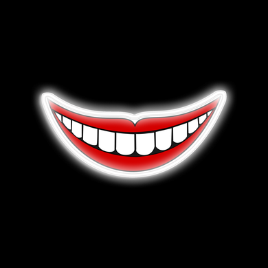 Funny Mouth  Smile  neon sign on canvas