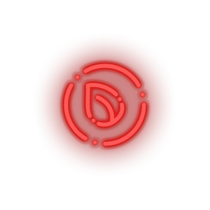 red 250_peer_coin_coin_crypto_crypto_currency led neon factory