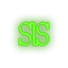 Load image into Gallery viewer, green 256_salus_coin_crypto_crypto_currency led neon factory
