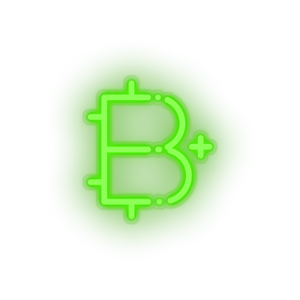green 292_add_bitcoin_coin_cryptocurrency_plus led neon factory
