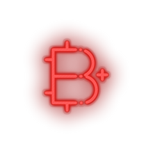 Load image into Gallery viewer, red 292_add_bitcoin_coin_cryptocurrency_plus led neon factory