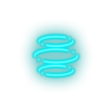 Load image into Gallery viewer, ice_blue 295_e_dinar_coin_crypto_crypto_currency led neon factory