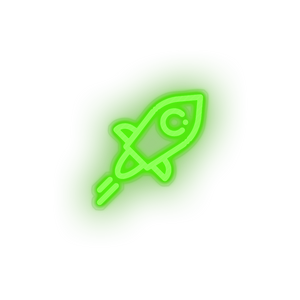 green 296_lumens_coin_crypto_currency_line led neon factory