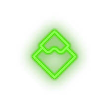 Load image into Gallery viewer, green 312_waves_coin_crypto_cryptocurrency_currency led neon factory