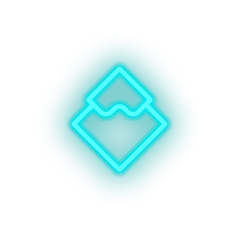 Load image into Gallery viewer, ice_blue 312_waves_coin_crypto_cryptocurrency_currency led neon factory