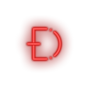 red 315_dogecoin_coin_crypto_cryptocurrency_currency led neon factory