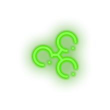 Load image into Gallery viewer, green 318_cryptocurrency_ripple_technology led neon factory