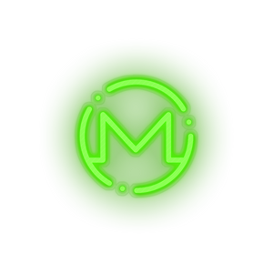 green 324_monero_coin_crypto_crypto_currency led neon factory