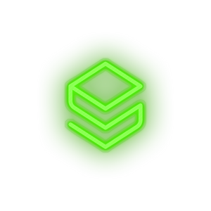 green 325_stratis_coin_crypto_crypto_currency led neon factory