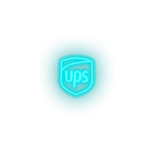 Load image into Gallery viewer, ice_blue 351_ups_logo led neon factory