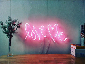 Love me pink neon sign LED