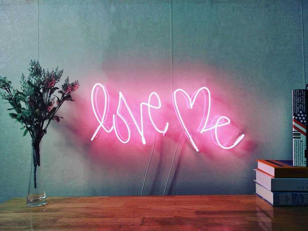 Love me pink neon sign LED