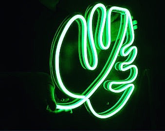 Green Leaf neon sign - DIY neon sign factory