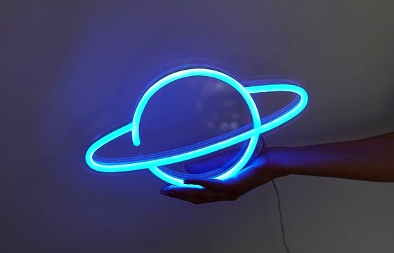 Saturn neon sign factory
