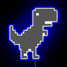 Load image into Gallery viewer, 8bit Dino RGB neon sign blue
