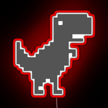 Load image into Gallery viewer, 8bit Dino RGB neon sign red