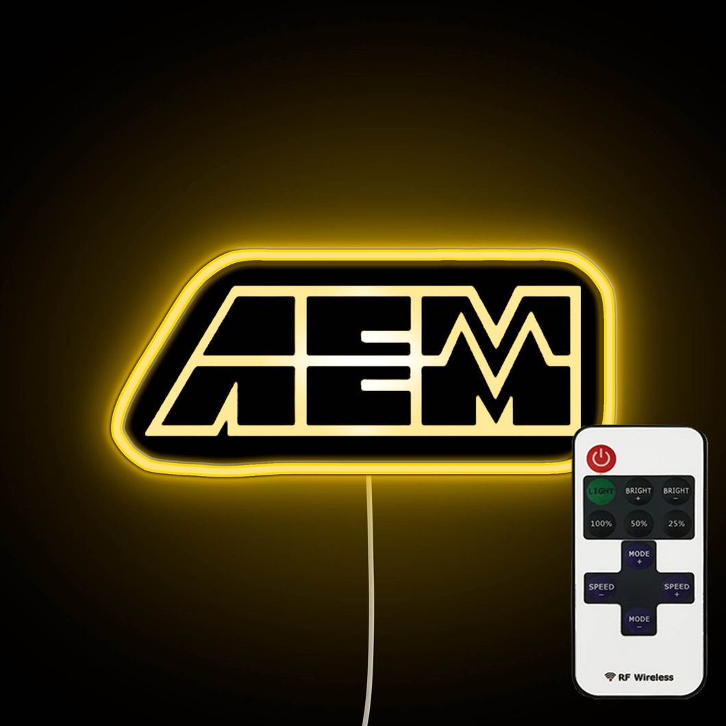 AEM Logo neon sign