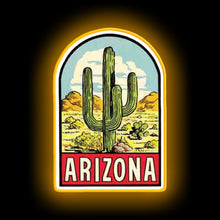 Load image into Gallery viewer, Arizona Vintage Travel Decal neon sign