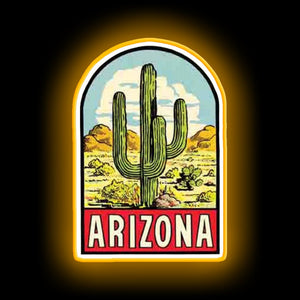 Arizona Vintage Travel Decal neon sign