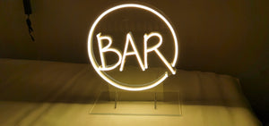 Bar neon signs with stand