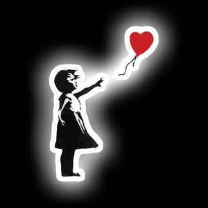 Banksy - Girl with Balloon neon sign