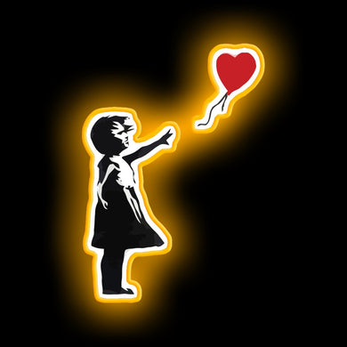 Banksy - Girl with Balloon neon sign
