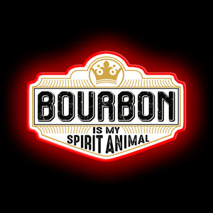 Bourbon neon wall sign