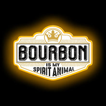 Load image into Gallery viewer, Bourbon Is My Spirit Animal neon sign