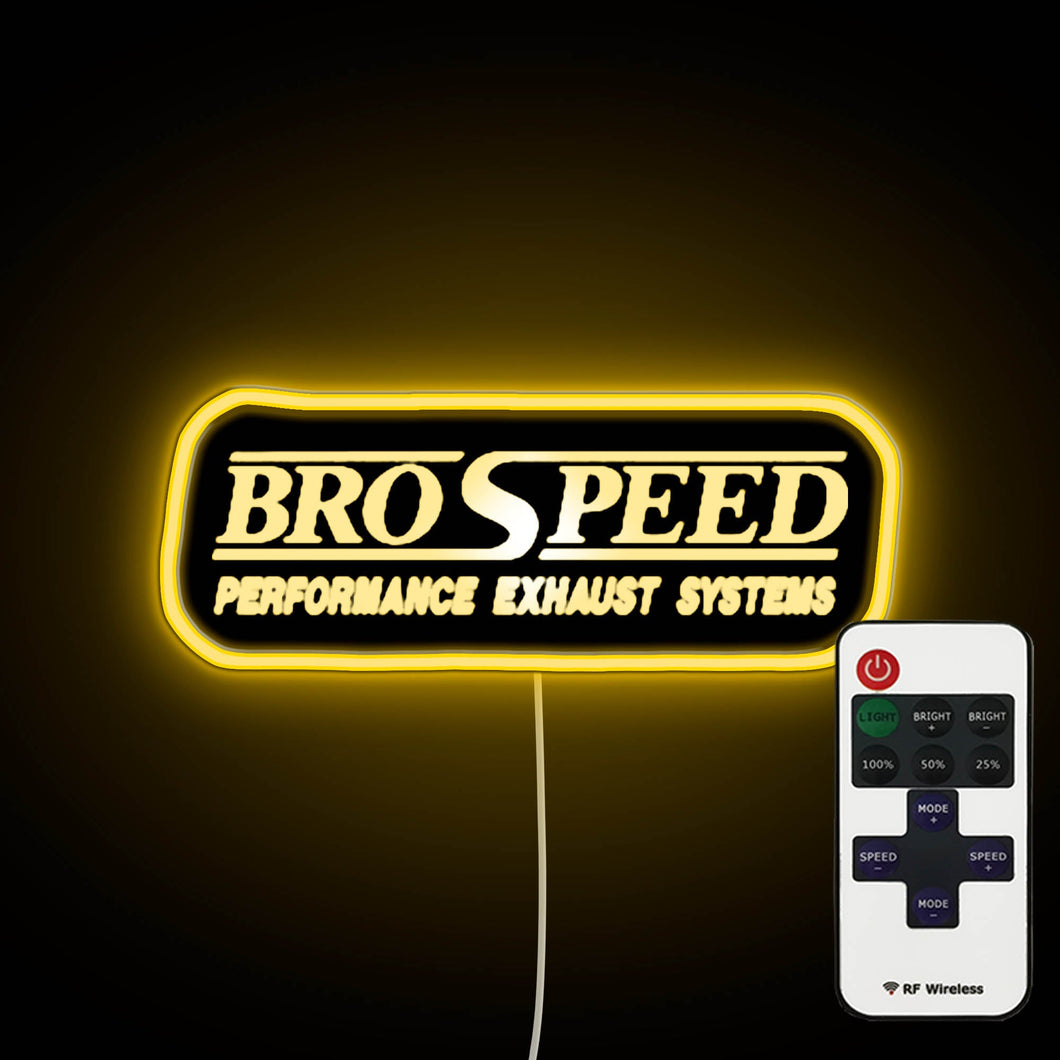 Bro Speed Logo neon sign