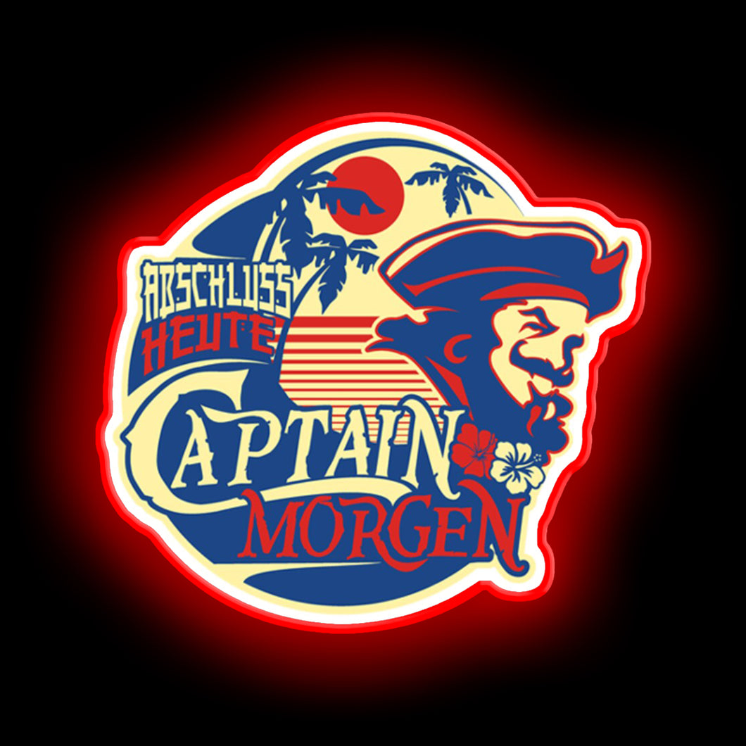 Captain morgan logo neon sign