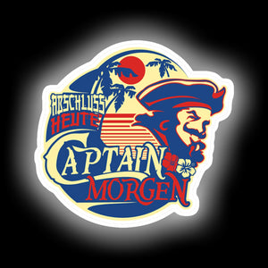 Captain morgan logo neon light