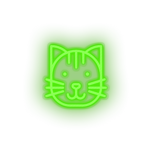 green cat led animal carnivore cartoon cat house pet pet zoo neon factory