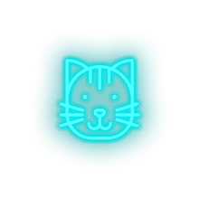 Load image into Gallery viewer, ice_blue cat led animal carnivore cartoon cat house pet pet zoo neon factory