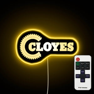 Cloyes Logo neon sign