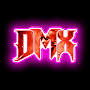 DMX rap neon sign