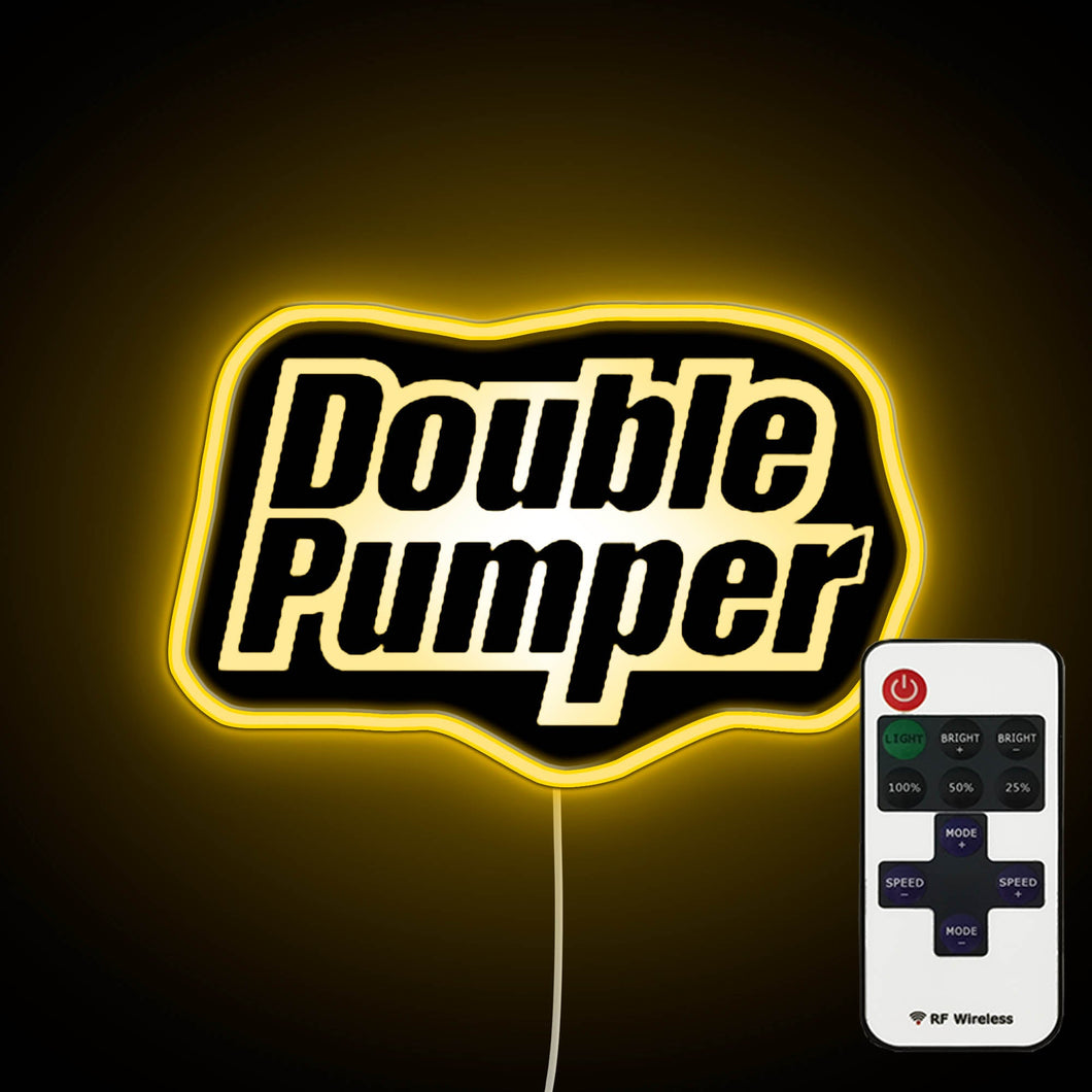 Double Pumper Logo neon sign