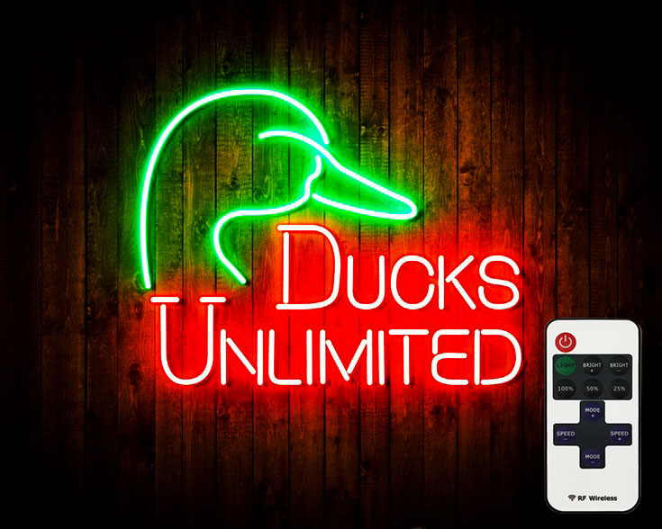 Ducks unlimited neon sign made with led