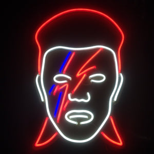 David Bowie Glass Neon Sign Lamp Light - Ziggy Stardust Pop Music Retro EXCLUSIVE
