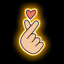 Load image into Gallery viewer, Finger Heart neon sign