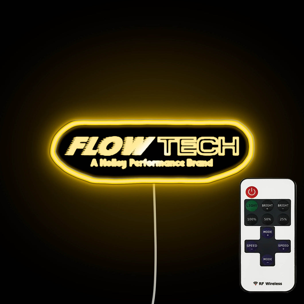 Flow Tech Logo neon sign