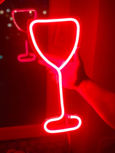 Load image into Gallery viewer, Glass of Wine wall neon
