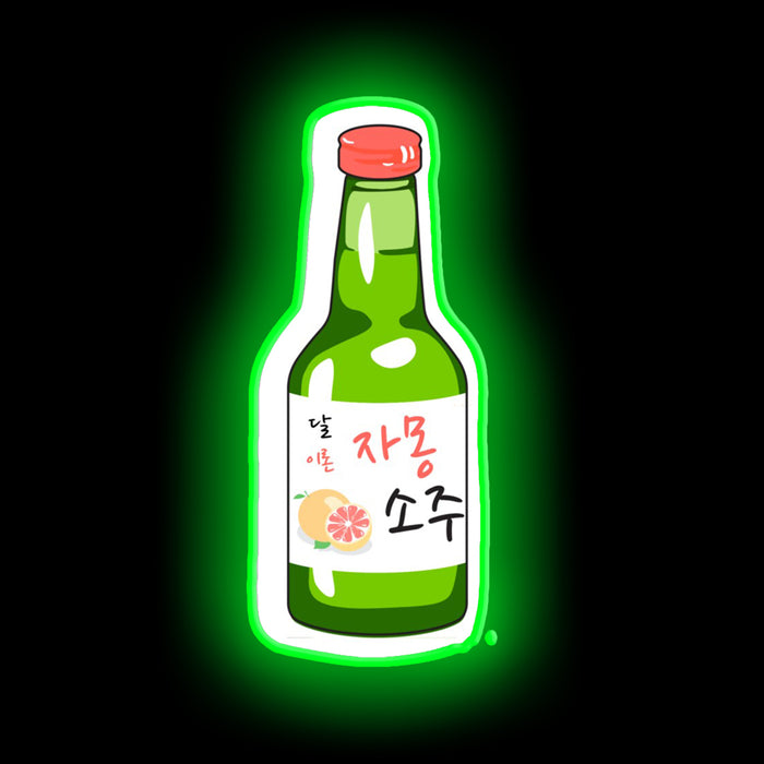 Soju bottle neon sign