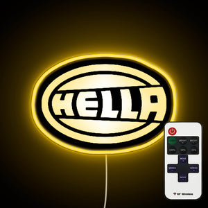 Hella Logo neon sign
