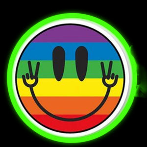 lgbt emoji neon light