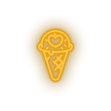 Load image into Gallery viewer, warm_white ice_cream led heart ice cream love relationship romance sweet valentine day neon factory